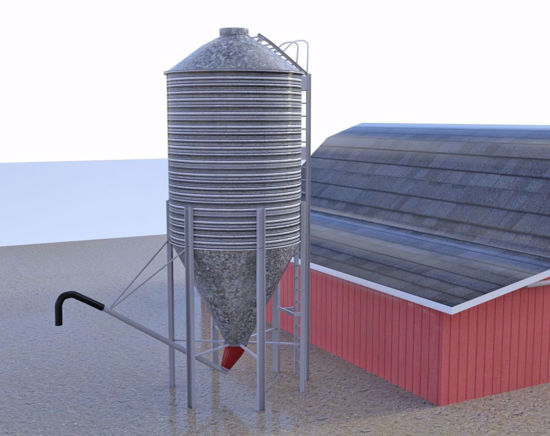 Picture of Farm Grain Storage Silo Model Poser Format