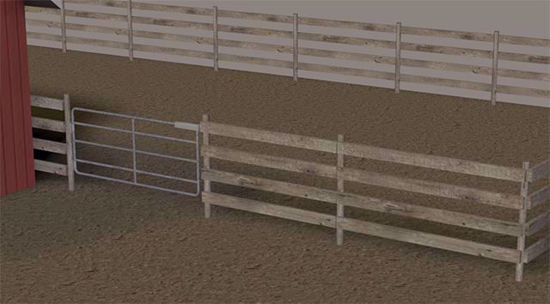 Picture of Fenced Farm Paddock Model Poser Format