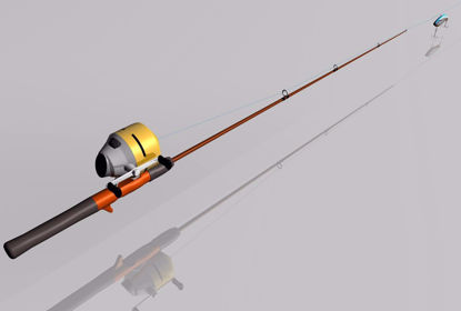 Picture of Fishing Rod and Real Model FBX Format