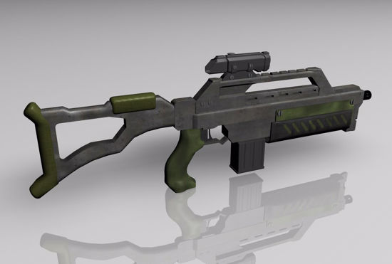 Picture of Sci-Fi Rifle Weapon Model FBX Format