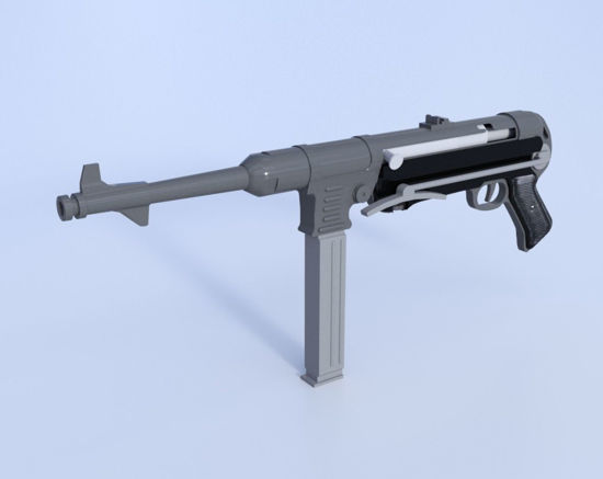 Picture of German MP-40 Submachine Gun Model Poser Format