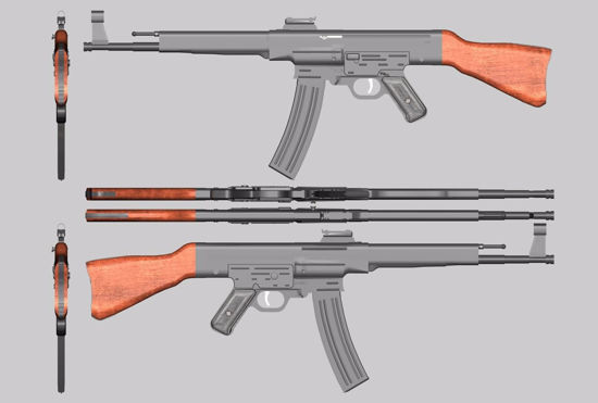 Picture of Sturmgewehr G44 Assault Rifle Weapon Model FBX Format