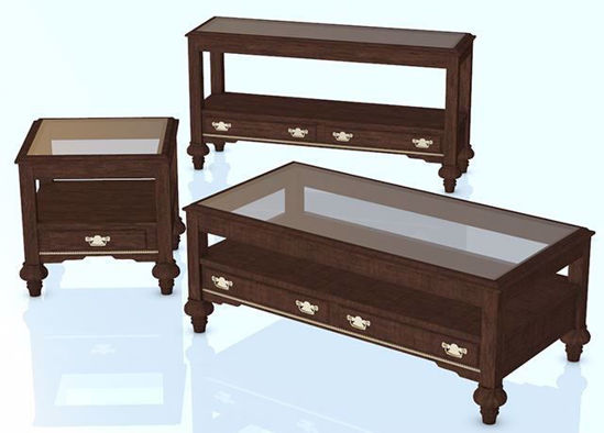Picture of Glass-Top Fine Furniture Models Poser Format