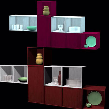Picture of Swedish Lounge Wall Unit Model Poser Format