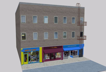 Picture of Three Store Building Environment FBX Format