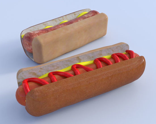 Picture of Hotdog and Bratwurst Models Poser Format