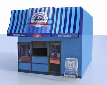 Picture of Ice Cream Shop Building Model FBX Format