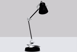 Industrial Style Desk Lamp Model FBX Format