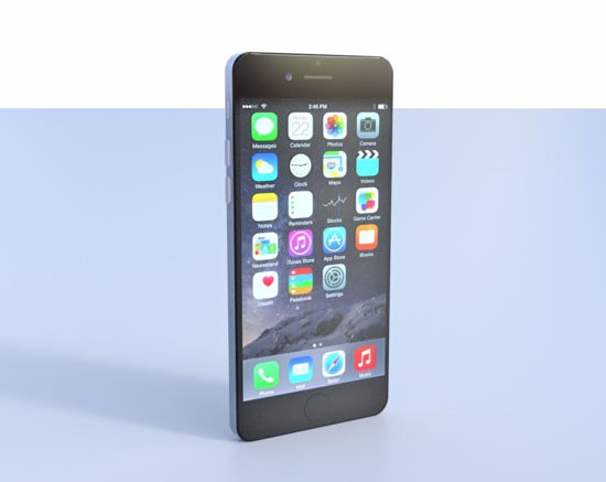 Picture of iPhone Mobile Phone Model FBX Format