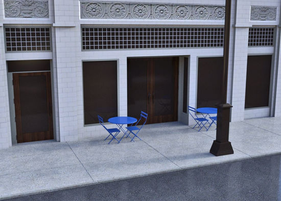 Picture of Upscale Street Dining Scene Poser Format