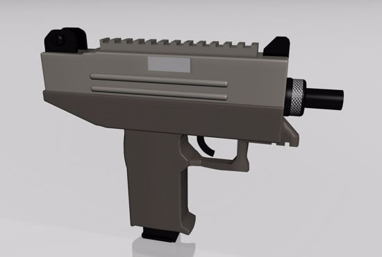 Picture of Uzi Machine Gun Model FBX Format