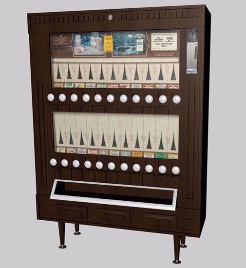 Picture of Vintage Cigarette Vending Machine Model Poser Format