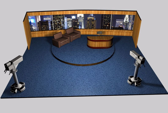 Picture of Late Night TV Show Set Environment FBX Format