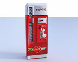 Vintage Cola Vending Machine Model FBX Format
