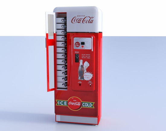 Picture of Vintage Cola Vending Machine Model FBX Format