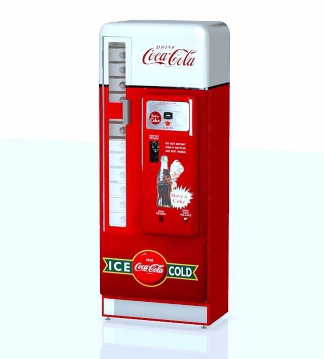 Vintage Cola Vending Machine Model FBX Format 3D ElectricalPoserWorld ...