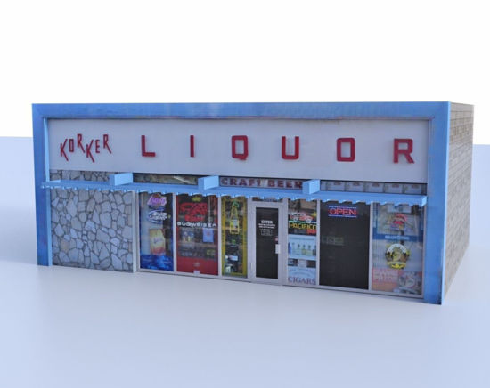 Picture of Liquor Store Building Model FBX Format