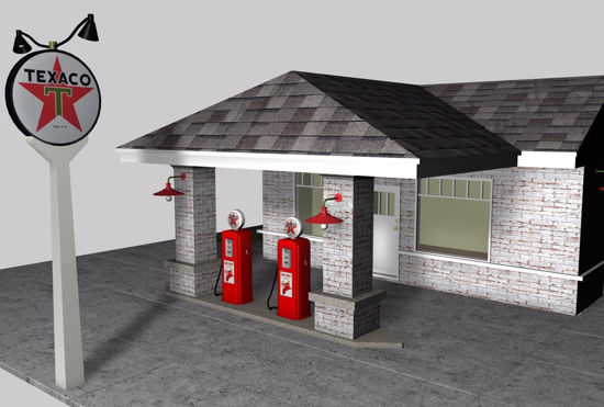 Picture of Vintage Gas Station Environment FBX Format