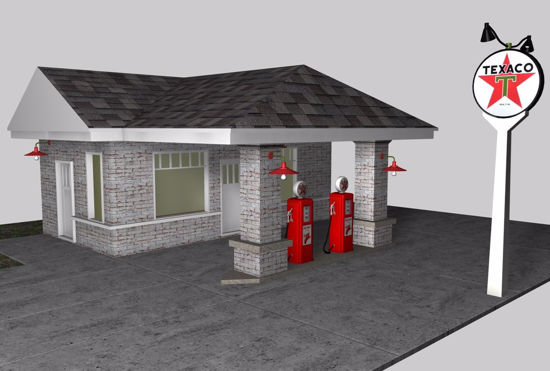 Picture of Vintage Gas Station Environment FBX Format