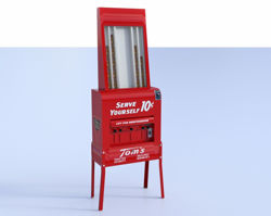 Vintage Peanut Vending Machine Model Poser Format