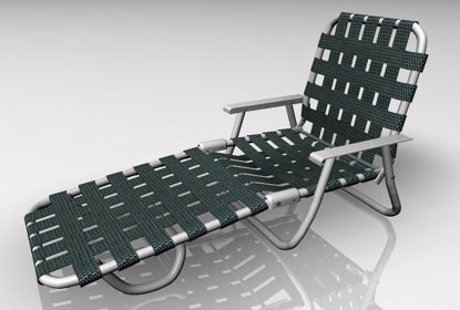 Picture of Webbed Lounge Chair Furniture Model FBX Format