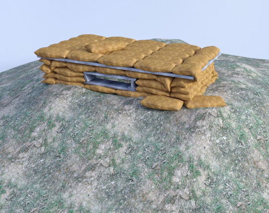 Picture of Military Sandbag Bunker Scene Poser Format