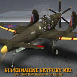 Supermarine SkyFury Mk1 - SciFi RAF aircraft for Poser