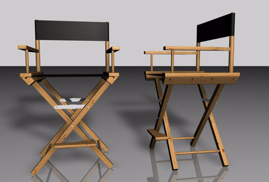 Picture of Movie Directors Chair Furniture Model FBX Format