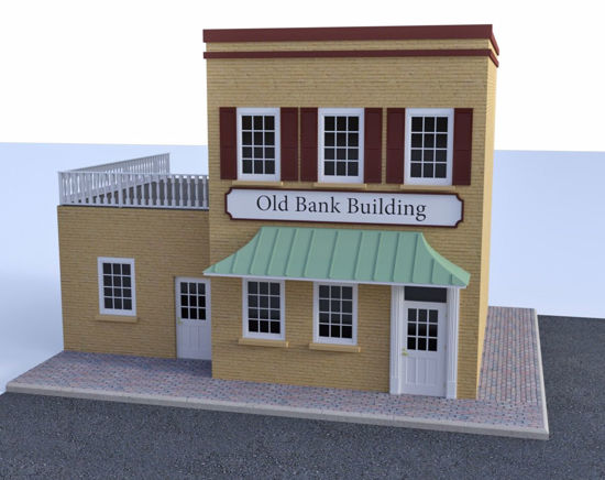 Picture of Old Bank Building Model Poser Format