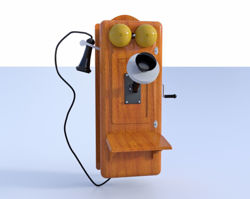 Old Crank Telephone Model Poser Format