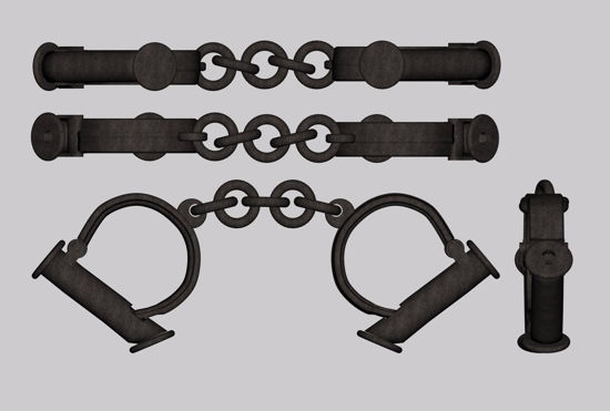 Picture of Old West Handcuffs Mechanical Model FBX Format