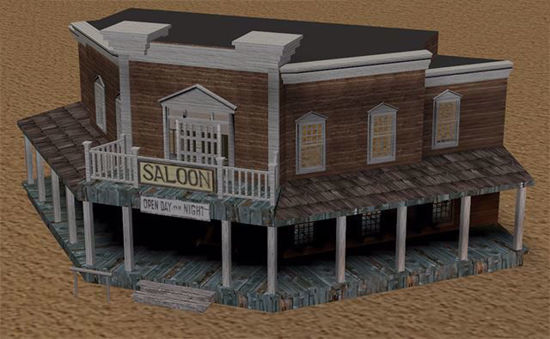 Picture of Old West Saloon Scene Poser Format