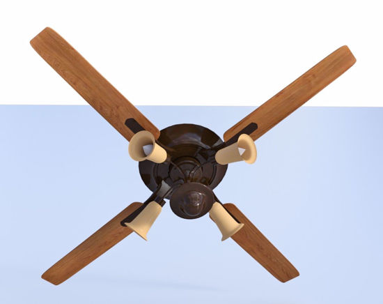 Picture of Ornate Ceiling Fan Model Poser Format