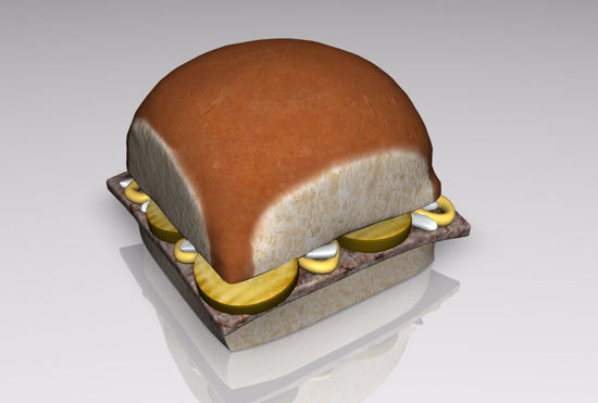 Picture of Slider Hamburger Food Model FBX Format