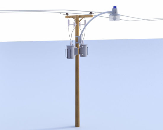 Picture of Streetlight and Utility Pole Models Poser Format