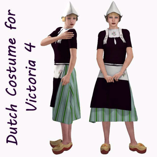 Picture of Traditional Dutch Costume for DAZ Victoria 4