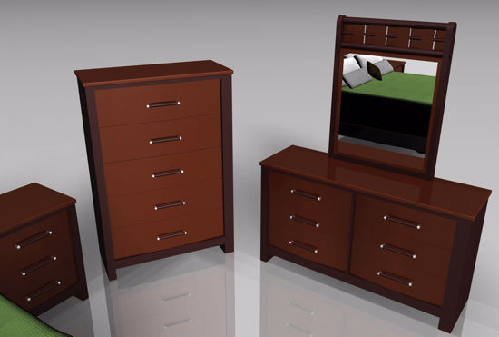 Picture of Upscale Bedroom Furniture Models FBX Format