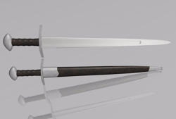 Viking Ulfberht Sword Weapon Model FBX Format