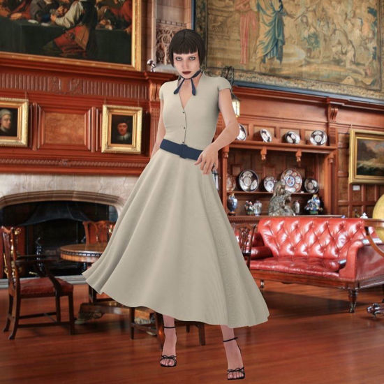Picture of Vintage and Classic Dress for DAZ Victoria 4