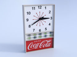 Vintage Cola Wall Clock Model FBX Format
