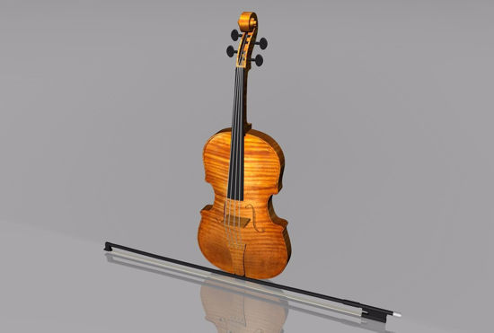Picture of Violin Musical Instrument Model FBX Format