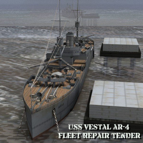 Picture of U.S.S Vestal Tender - US Navy warship for Poser