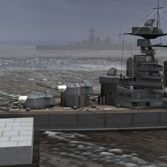 Picture of HMS Hood Battleship- warship figure for Poser
