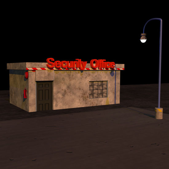 Security Office & Parking Lot Set (Prop Set for Poser)