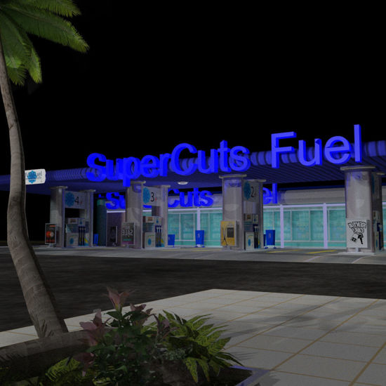 SuperStore Landscape (Prop Set for Poser) with all optional SuperStore Plaza Prop Sets loaded