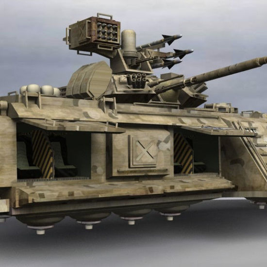 Dire Wolf MLMBT futuristic hover tank spacecraft figure for Poser