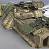 Dire Wolf MLMBT futuristic hover tank spacecraft figure for Poser