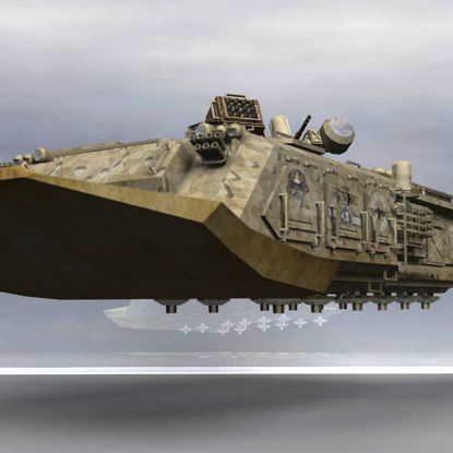 Lancet MLIFV military infantry vehicle futuristic hovercraft troop carrier for Poser 3d software