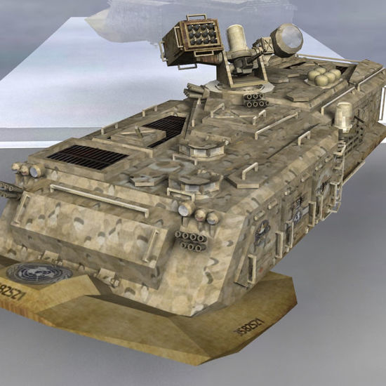 Lancet MLIFV military infantry vehicle futuristic hovercraft troop carrier for Poser 3d software