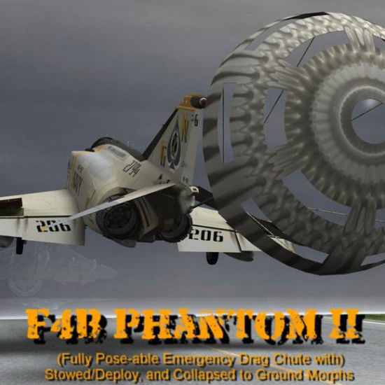 F4B Phantom Vietnam War Era Aircraft  3d figure for Pose